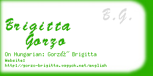 brigitta gorzo business card
